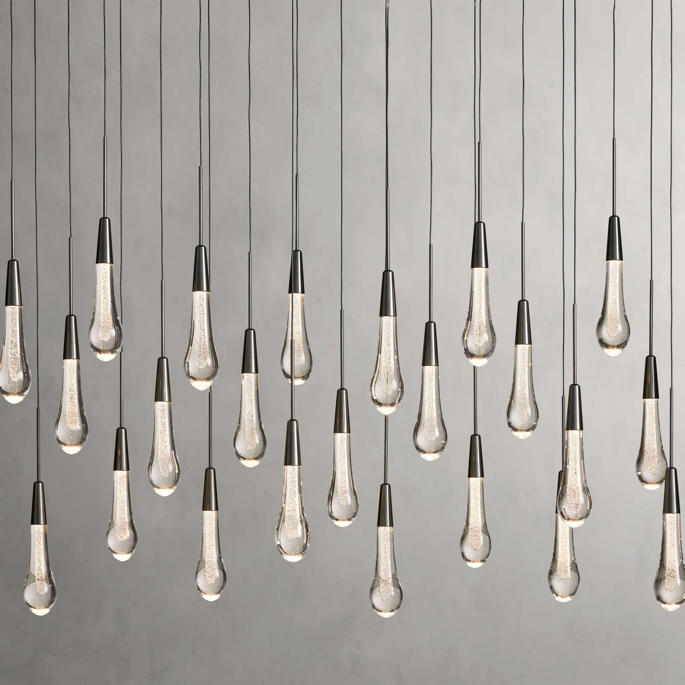 Soltaire Glass Linear Chandelier Lighting 37'' 50'' 70'' 87"W 120"W - Image 30