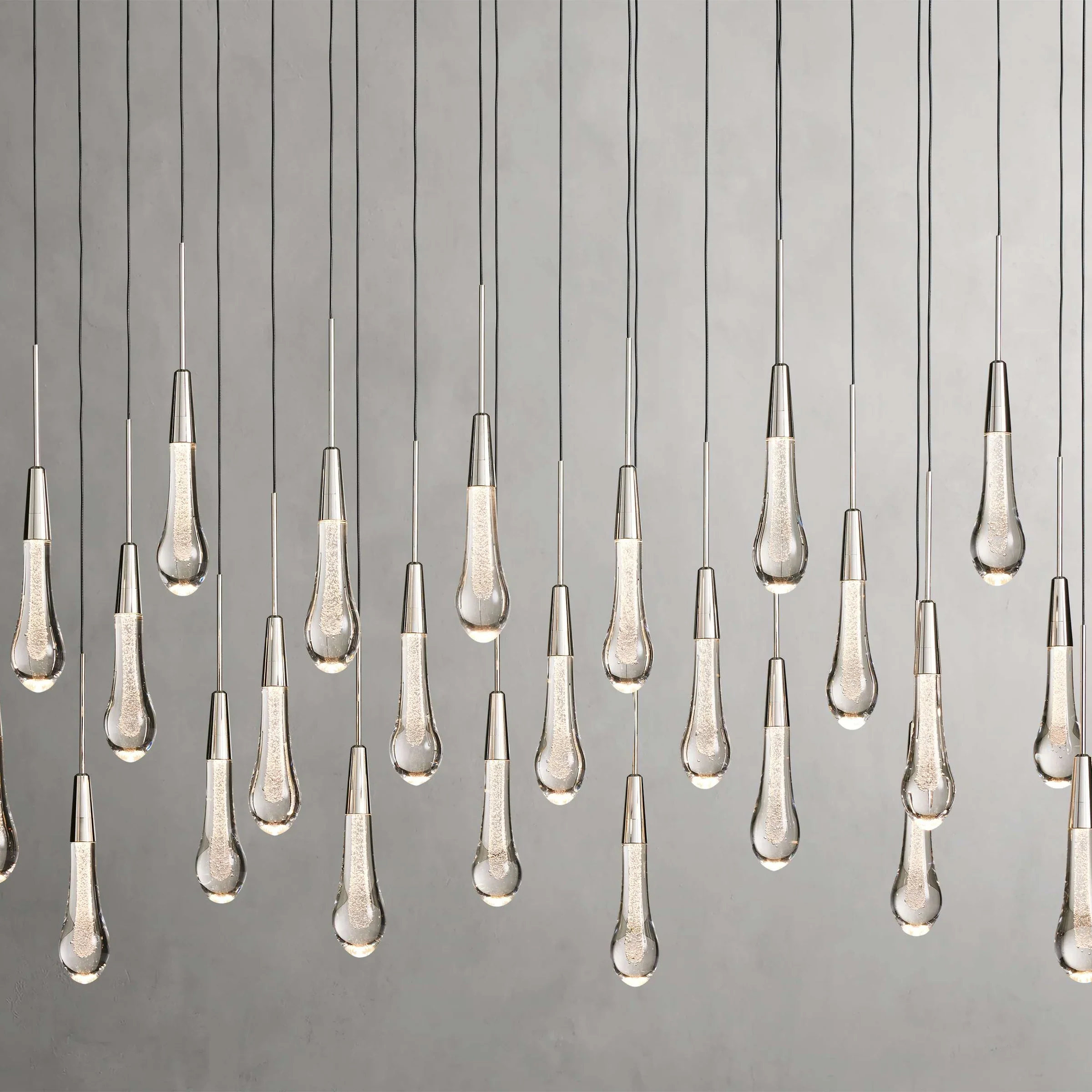 Soltaire Glass Linear Chandelier Lighting 37'' 50'' 70'' 87"W 120"W - Image 36