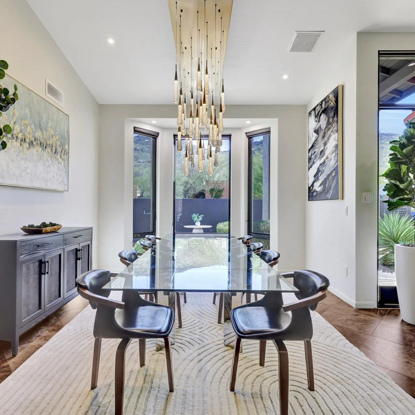 Soltaire Glass Linear Chandelier Lighting 37'' 50'' 70'' 87"W 120"W - Image 4