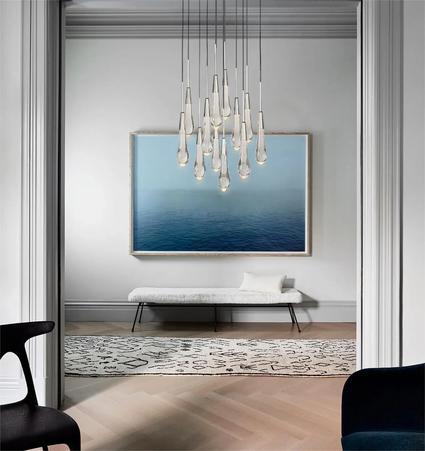 Soltaire Glass Linear Chandelier Lighting 37'' 50'' 70'' 87"W 120"W - Image 41