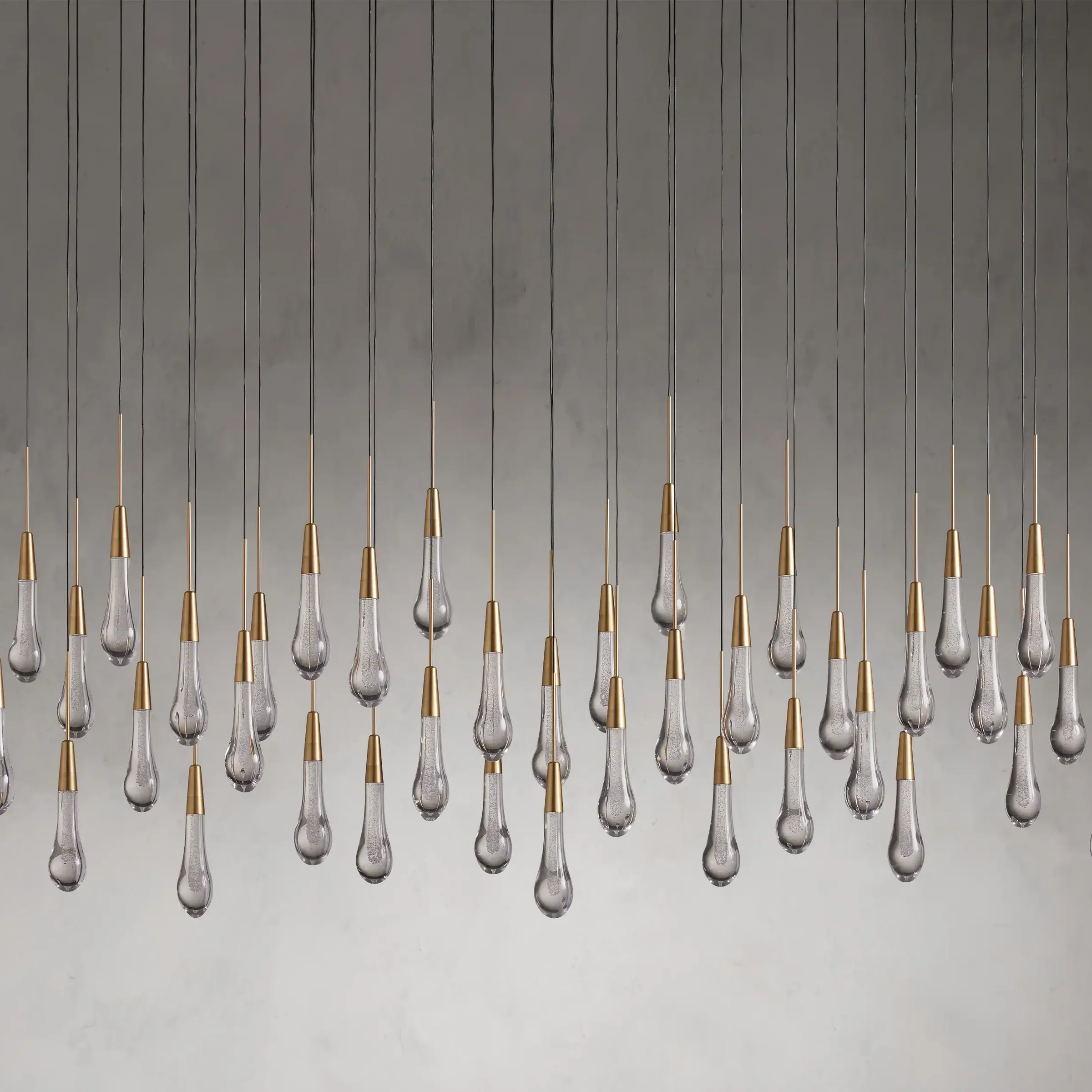 Soltaire Glass Linear Chandelier Lighting 37'' 50'' 70'' 87"W 120"W - Image 7