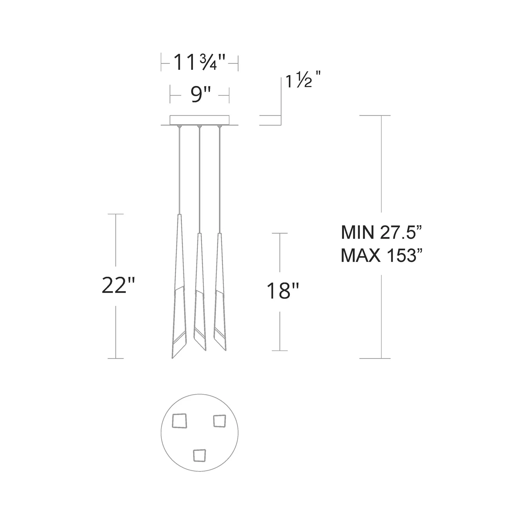 Solitu Round LED Multi Chandelier - Image 4