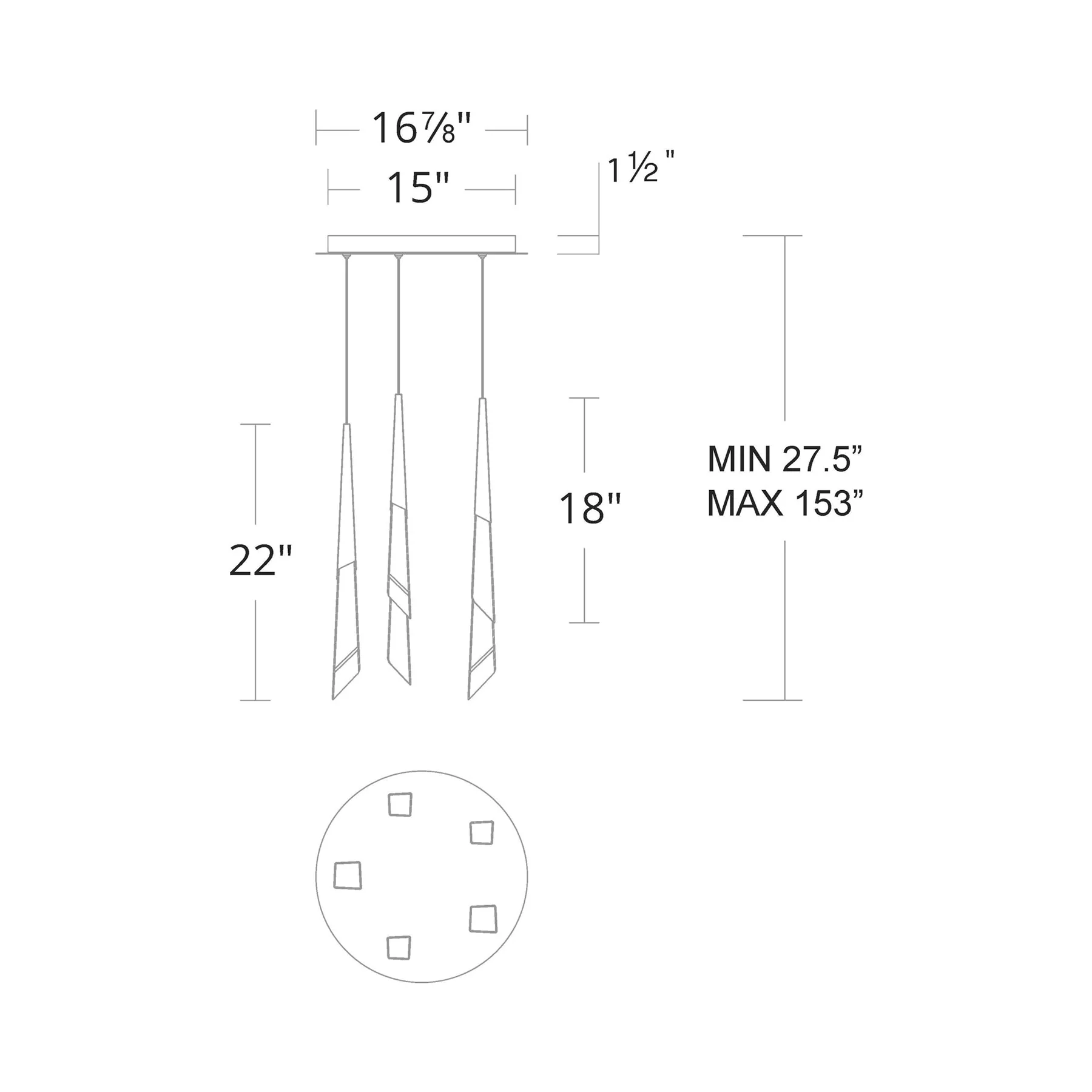 Solitu Round LED Multi Chandelier - Image 5
