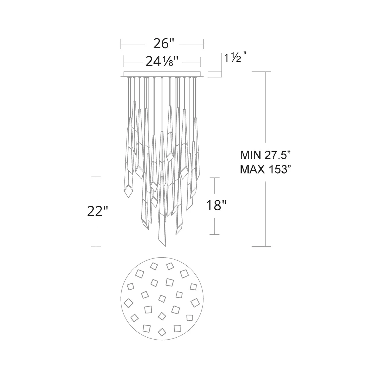 Solitu Round LED Multi Chandelier - Image 8