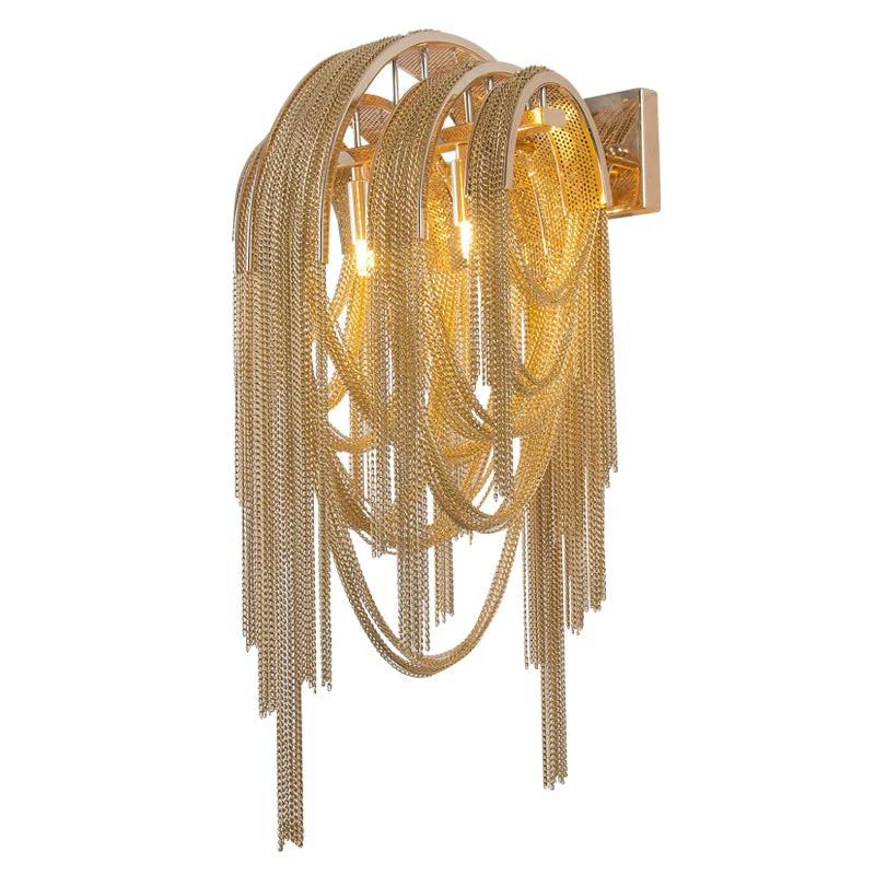 Sophian Aluminum Chain Tassel Wall Sconce - Image 13