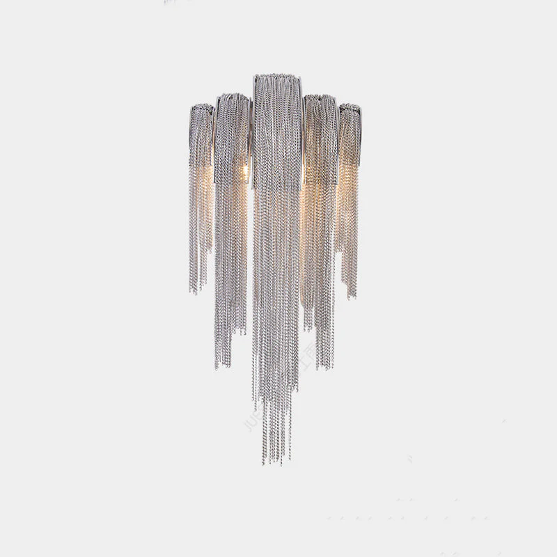 Sophian Aluminum Chain Tassel Wall Sconce - Image 4
