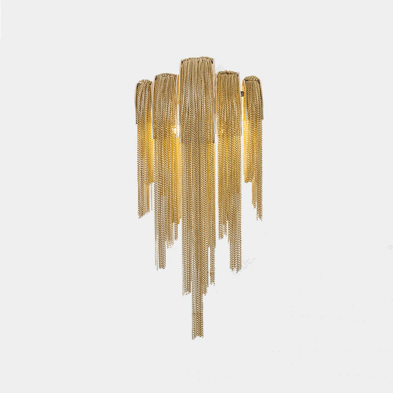 Sophian Aluminum Chain Tassel Wall Sconce - Image 5