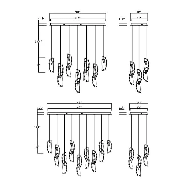 Flare Oval Multi Light Chandelier - Image 2