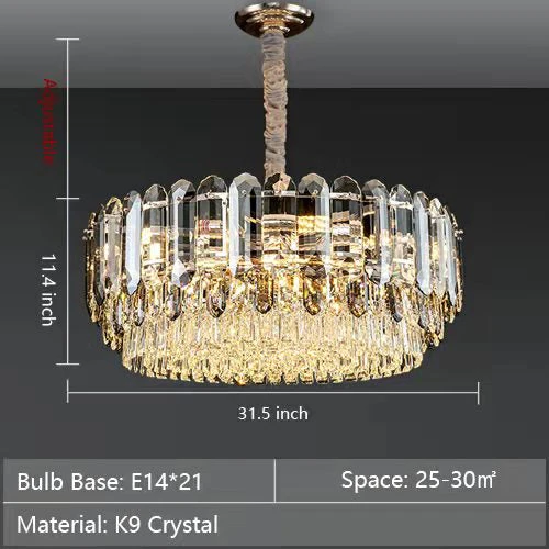 Luxury Smoke Gray  K9 Crystal Chandeliers for Dining Room/Living Room - Image 18