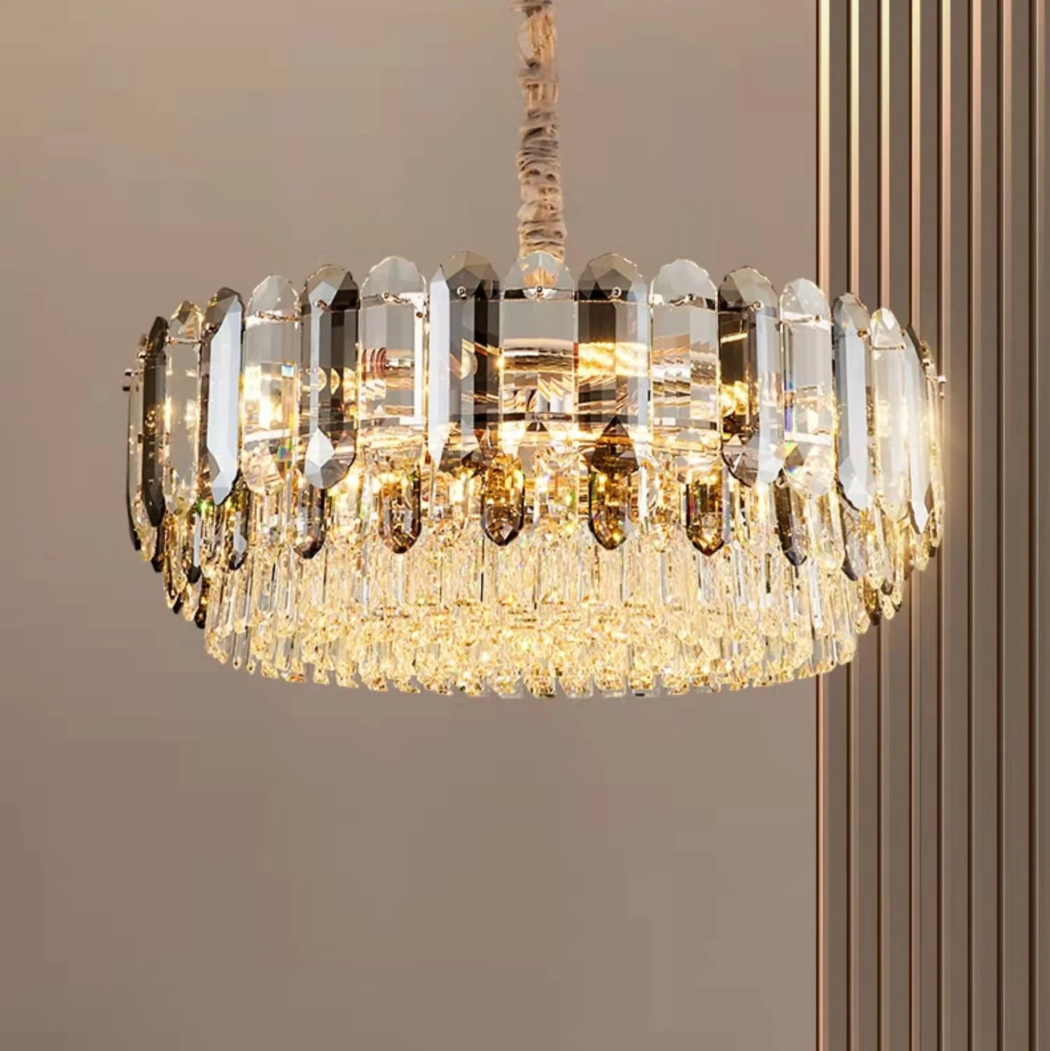 Luxury Smoke Gray  K9 Crystal Chandeliers for Dining Room/Living Room - Image 2