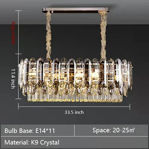 Luxury Smoke Gray  K9 Crystal Chandeliers for Dining Room/Living Room - Image 20