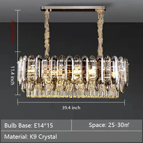 Luxury Smoke Gray  K9 Crystal Chandeliers for Dining Room/Living Room - Image 21