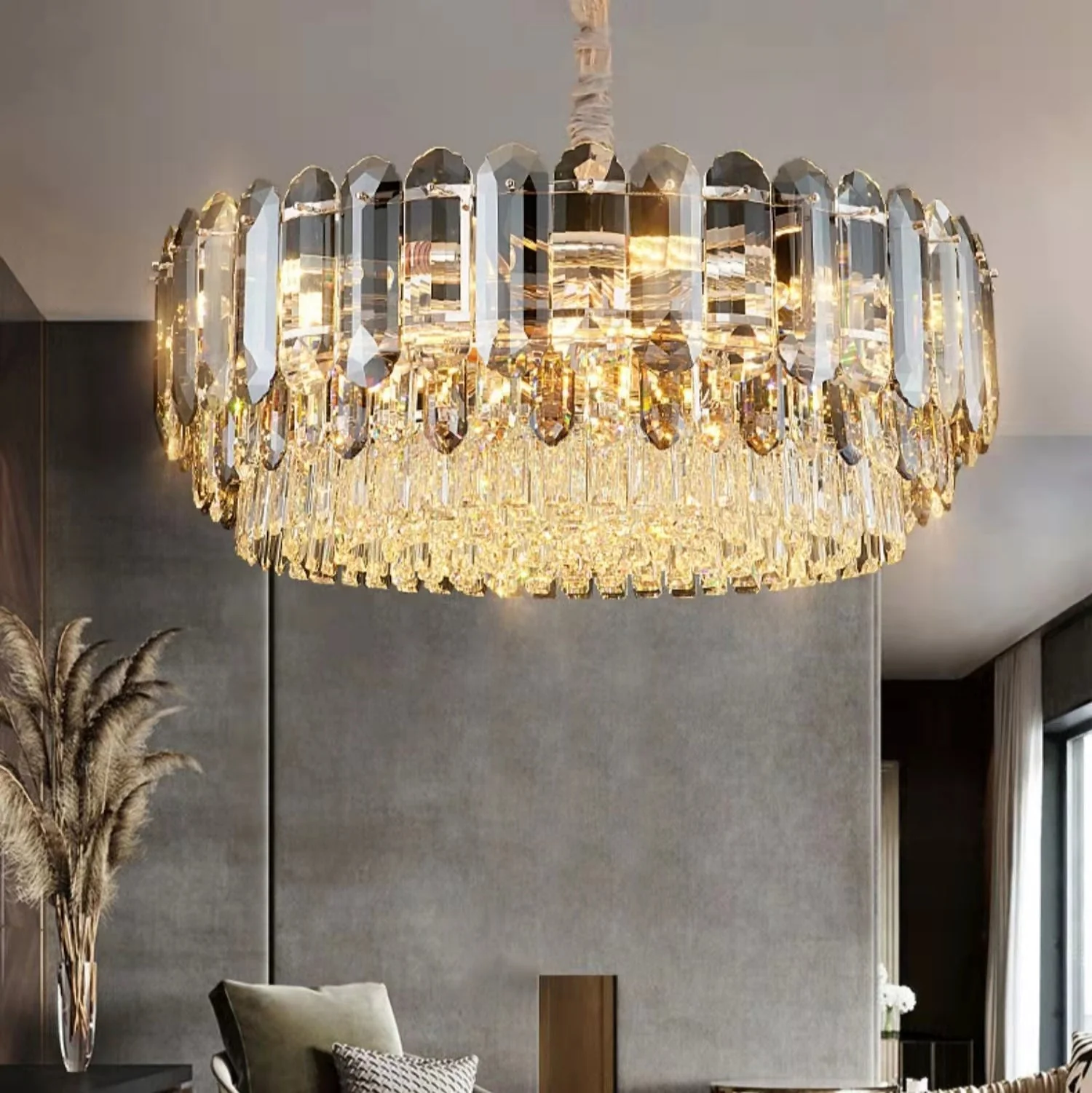 Luxury Smoke Gray  K9 Crystal Chandeliers for Dining Room/Living Room - Image 7