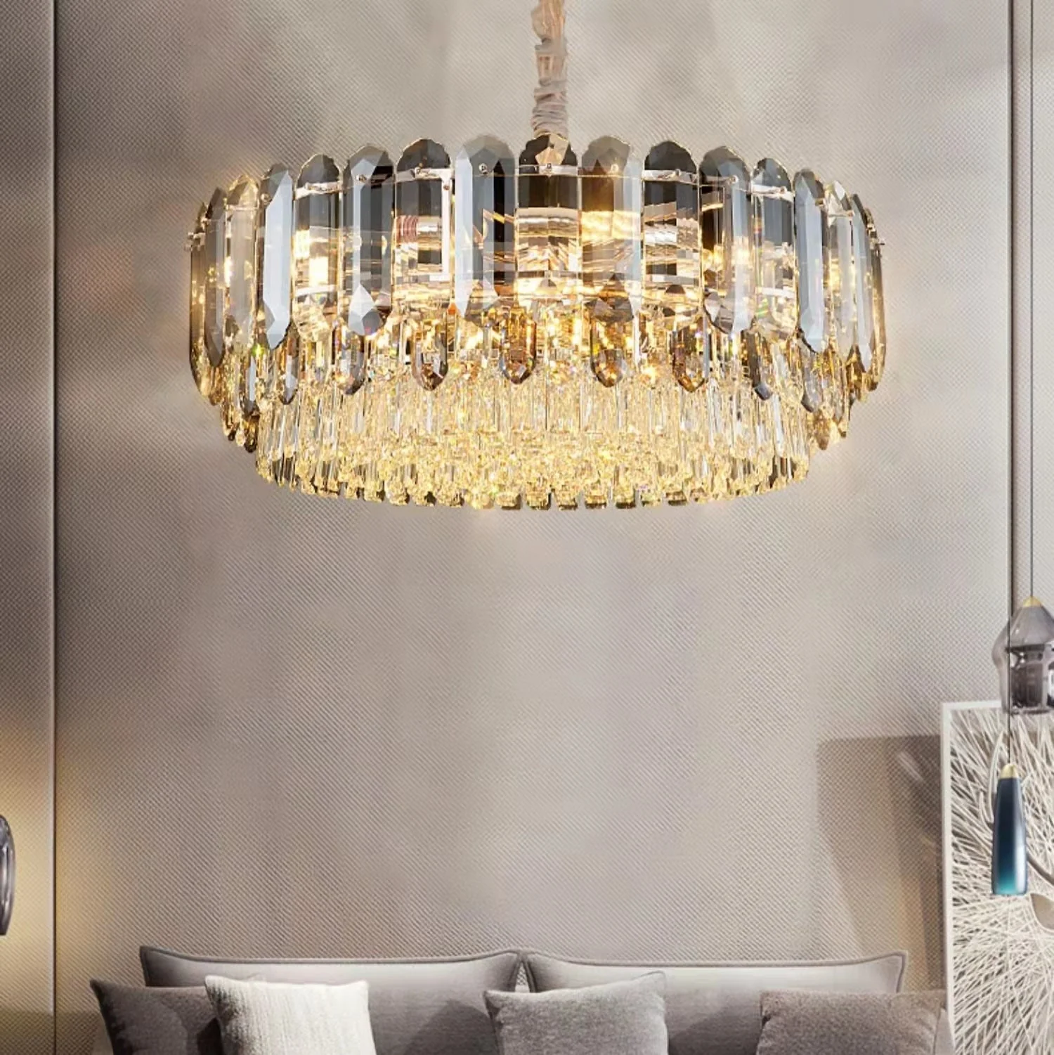 Luxury Smoke Gray  K9 Crystal Chandeliers for Dining Room/Living Room - Image 8
