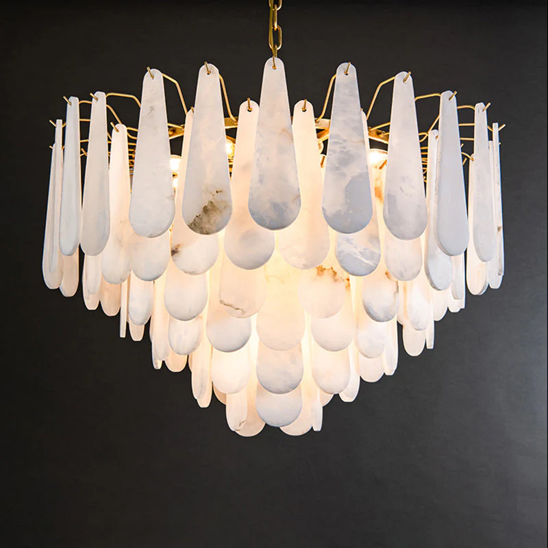 Stella Spanish Alabaster Luxury Lighting Fixtures, Elegant Chandeliers - Image 4