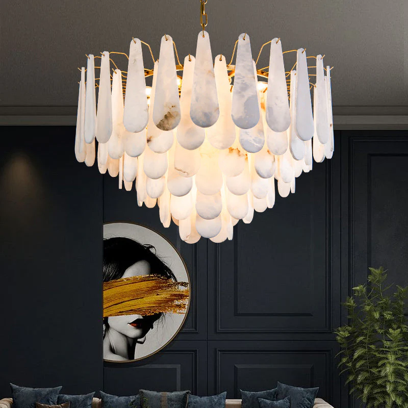 Stella Spanish Alabaster Luxury Lighting Fixtures, Elegant Chandeliers - Image 7