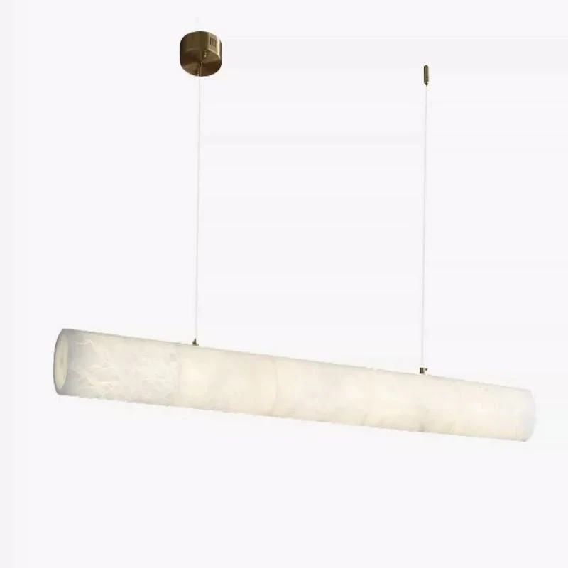 Sylvia Alabaster Linear Pendant Light Over Kitchen Island - Image 5