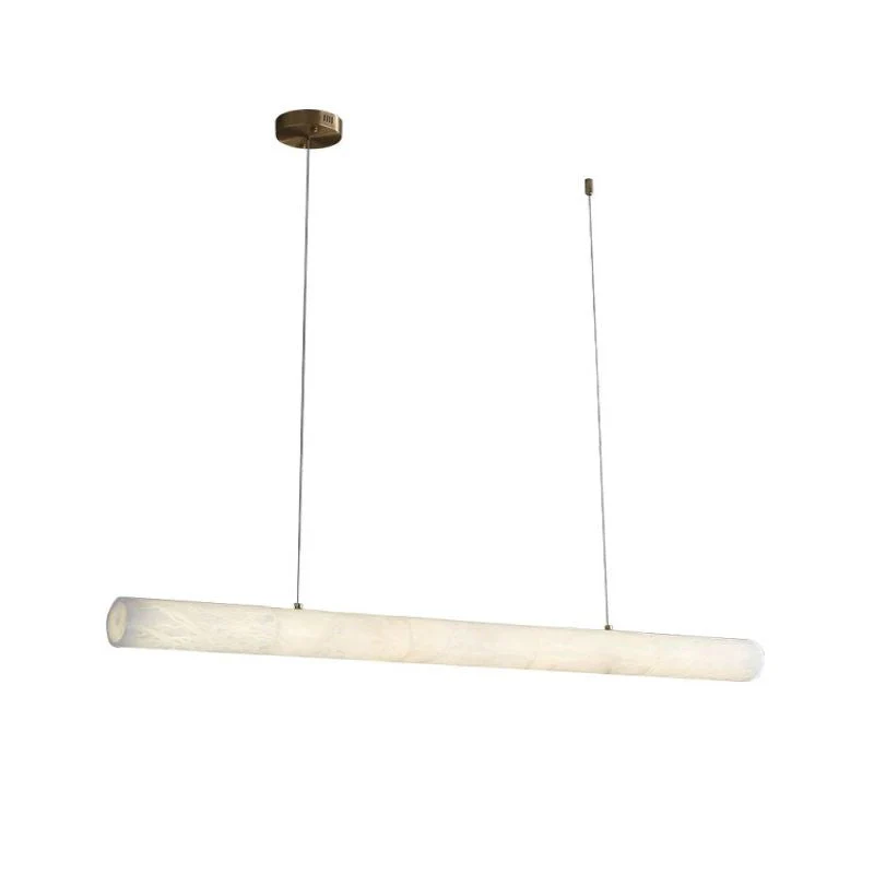 Sylvia Alabaster Linear Pendant Light Over Kitchen Island - Image 6