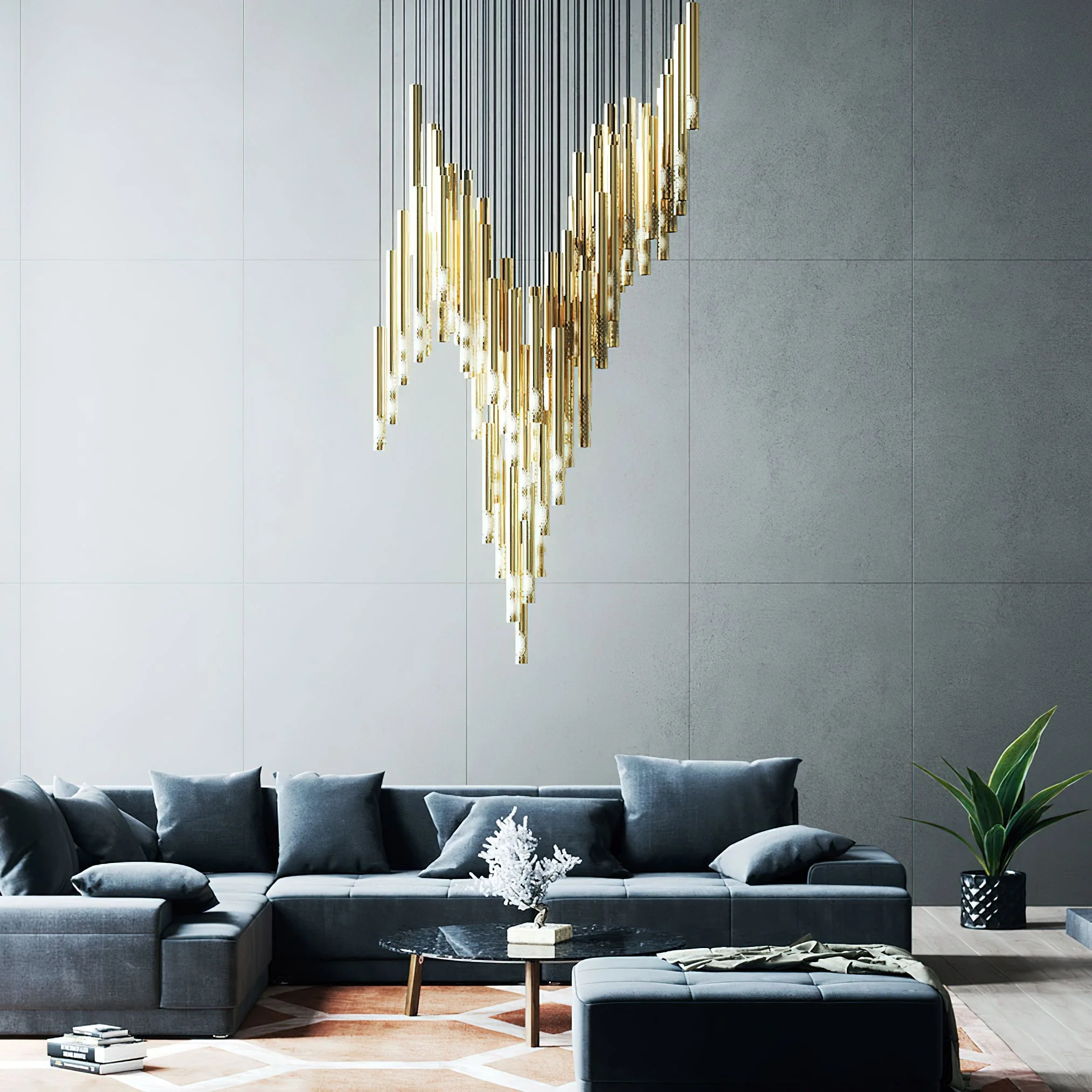 Galaxy Symphony Orchestra Meteor Shower Crystal Spiral Chandelier - Image 2