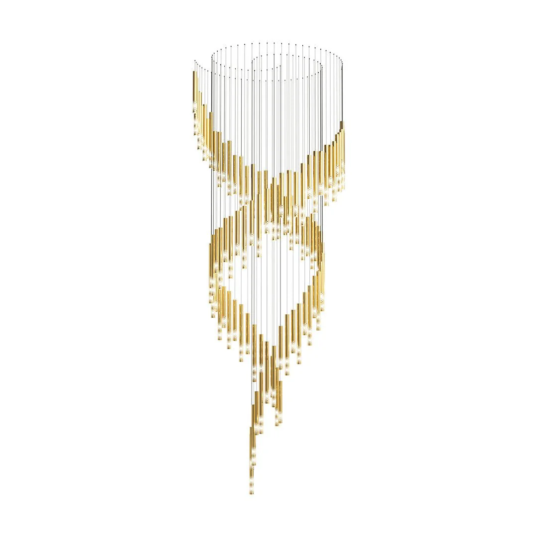 Galaxy Symphony Orchestra Meteor Shower Crystal Spiral Chandelier - Image 27
