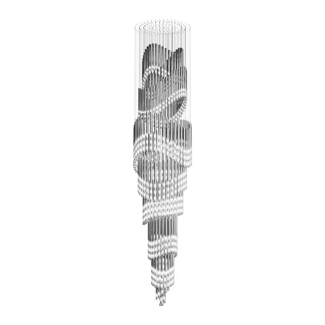 Galaxy Symphony Orchestra Meteor Shower Crystal Spiral Chandelier - Image 35