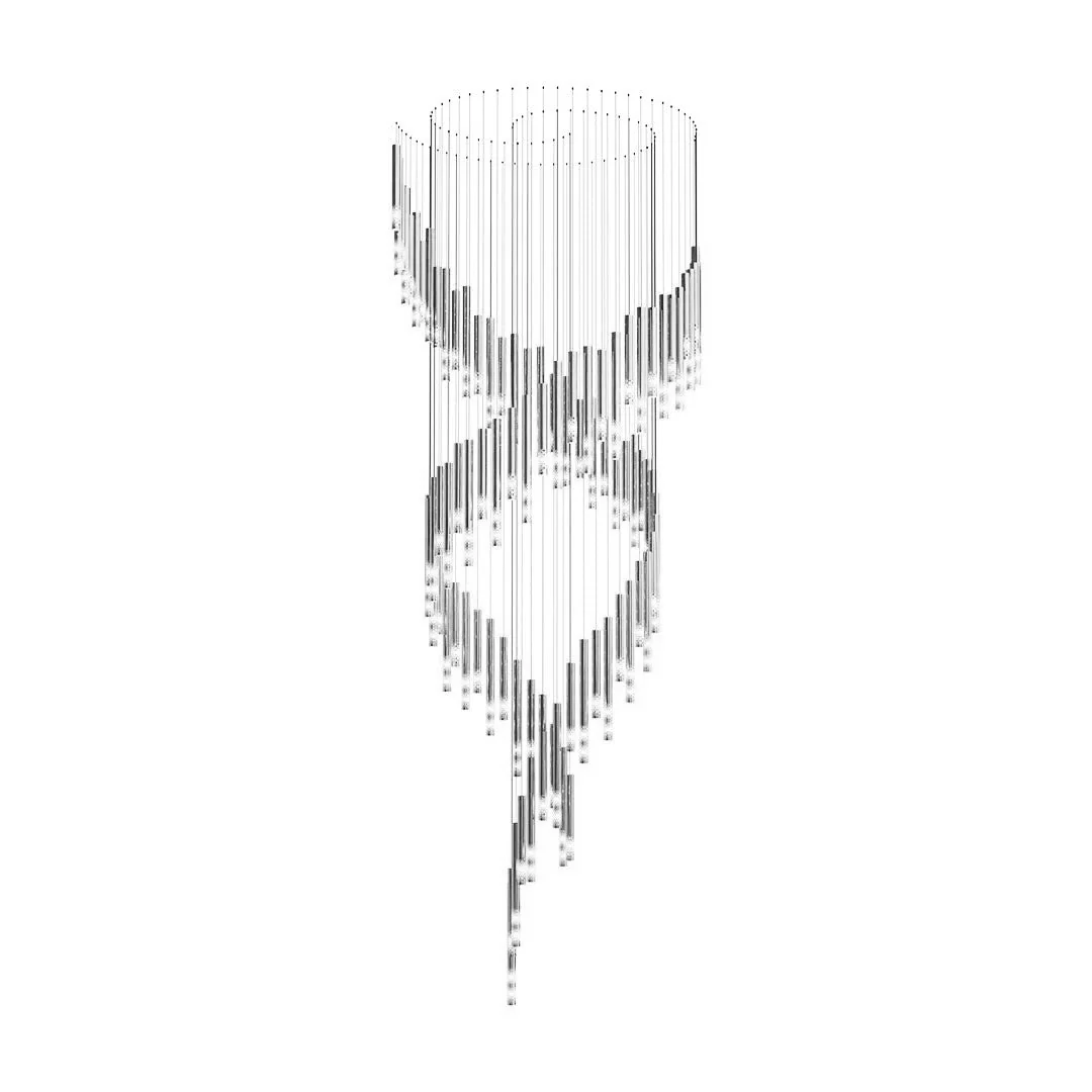 Galaxy Symphony Orchestra Meteor Shower Crystal Spiral Chandelier - Image 36