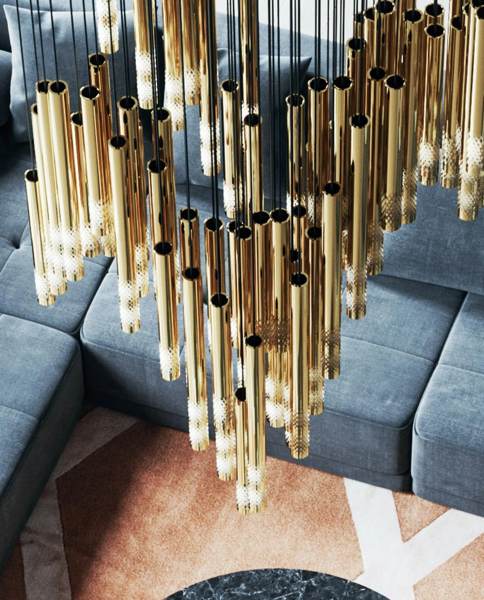 Galaxy Symphony Orchestra Meteor Shower Crystal Spiral Chandelier - Image 51
