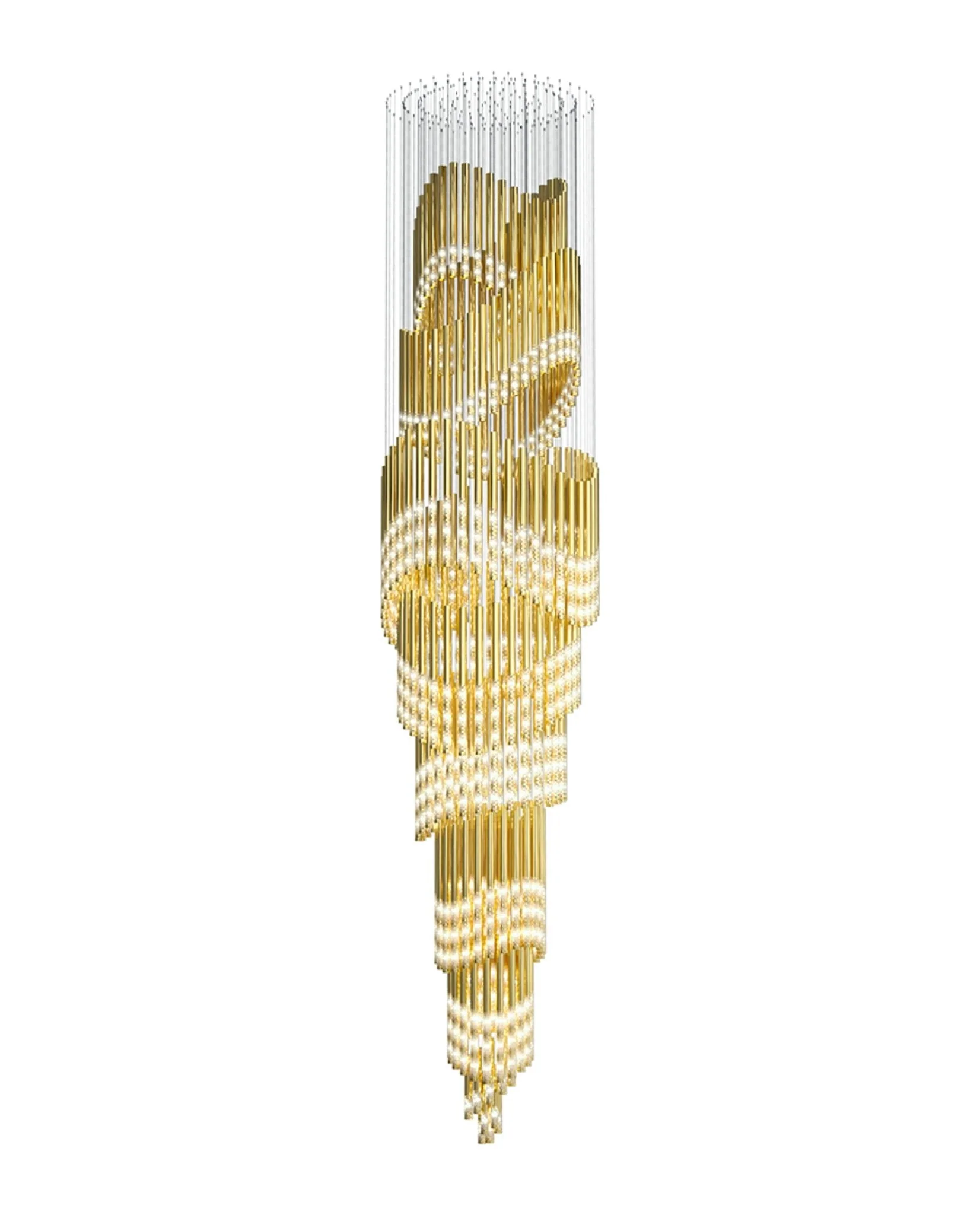 Galaxy Symphony Orchestra Meteor Shower Crystal Spiral Chandelier - Image 54
