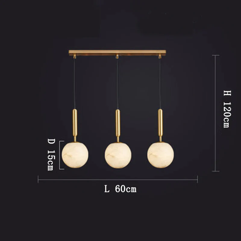Tamika Modern Alabaster Kitchen Island Pendant - Image 9