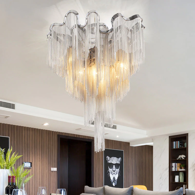 Tassel Aluminum Chain Ceiling Lighting - Image 2