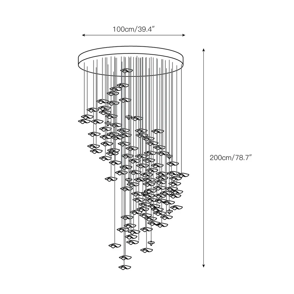 Tidal Art Glass Chandelier - Image 5