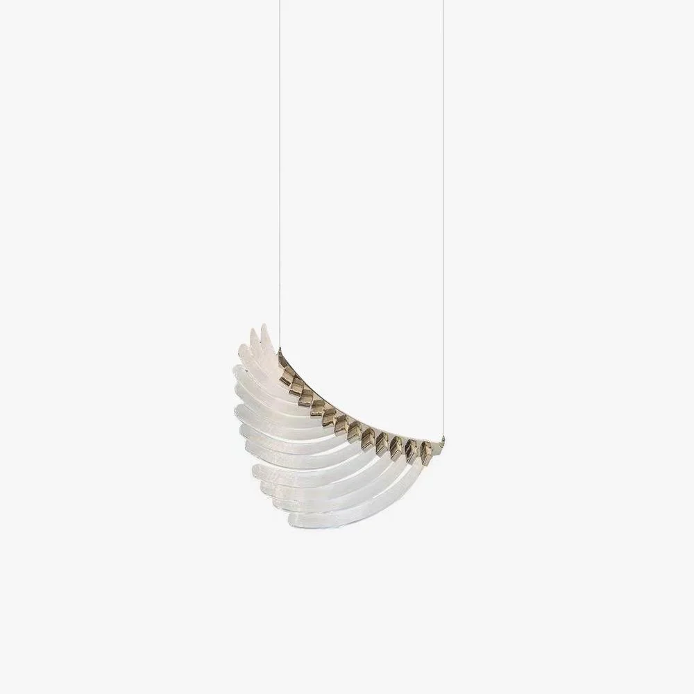 Tiered Palmette Glass Long Designer Pendant Chandelier - Image 26