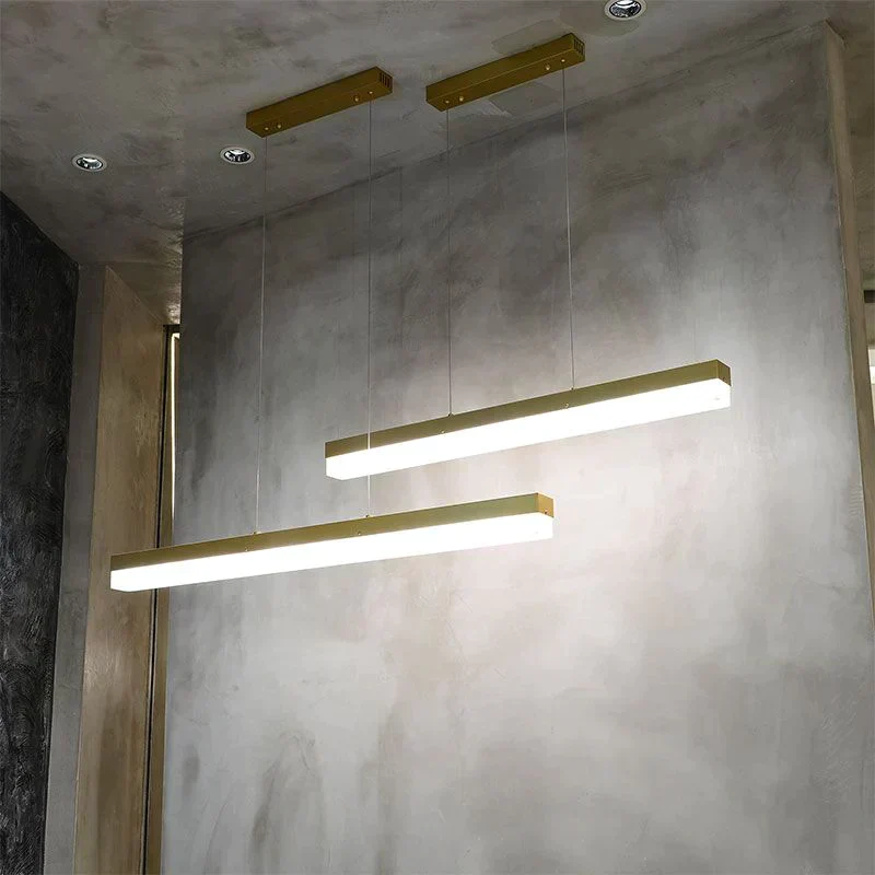 Timea Modern Alabaster Linear Pendant Light Over Kitchen Island, Chandelier Over Dining Table - Image 3