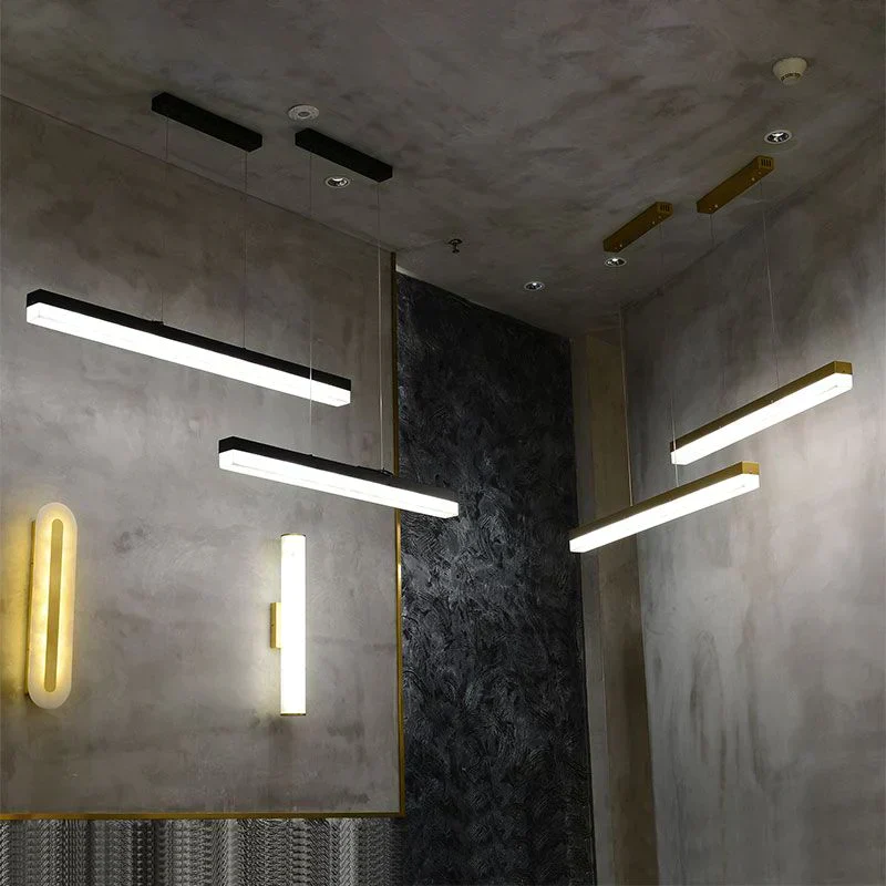 Timea Modern Alabaster Linear Pendant Light Over Kitchen Island, Chandelier Over Dining Table - Image 4