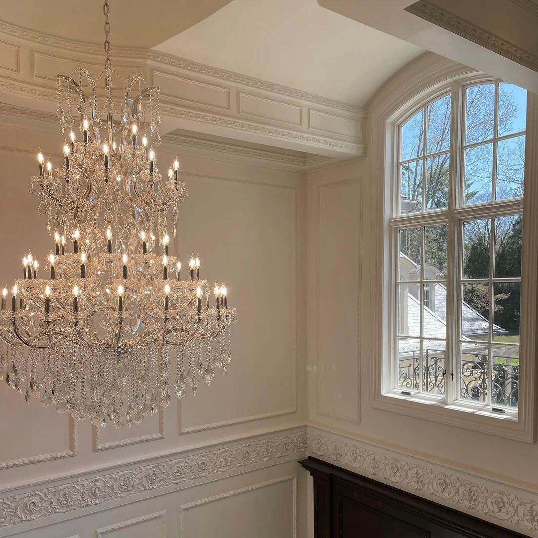 Traditional Candle Crystal Chandelier for Staircase/Foyer/Living Room/Villa - Image 4
