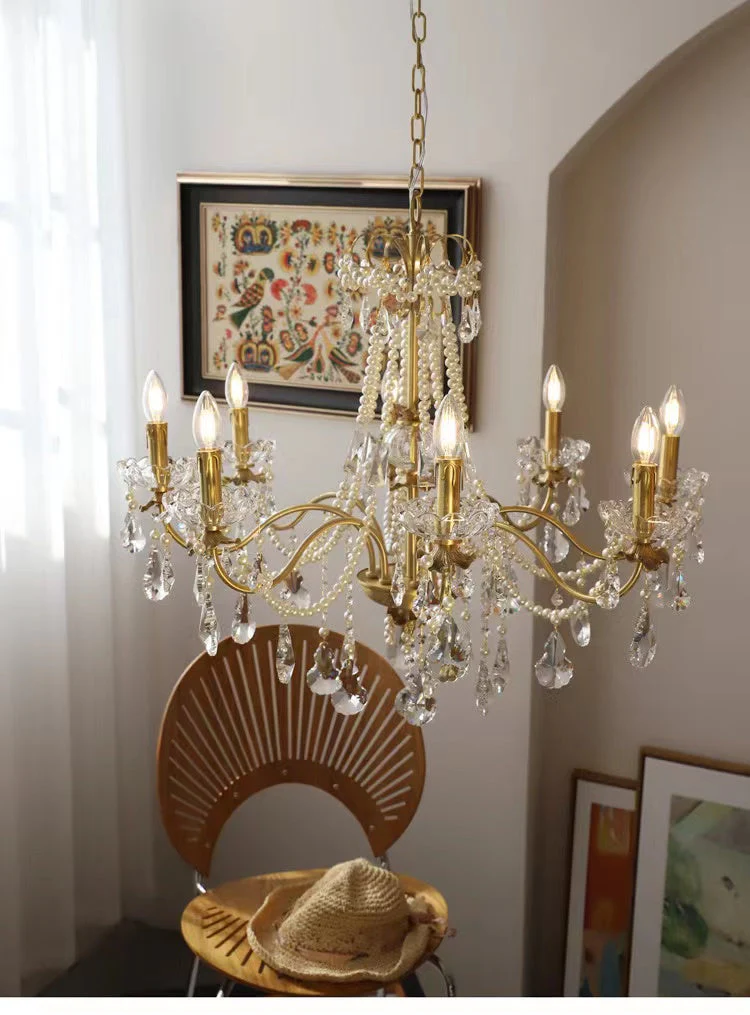 Traditional French Modern Candle Chandelier For Living Room Bedroom - Image 3
