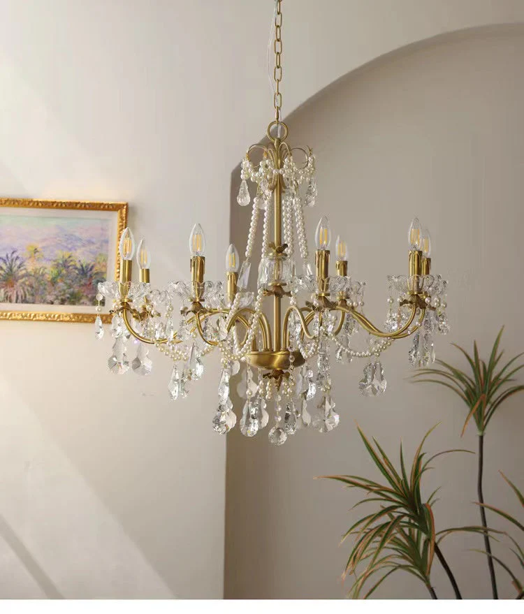 Traditional French Modern Candle Chandelier For Living Room Bedroom - Image 4