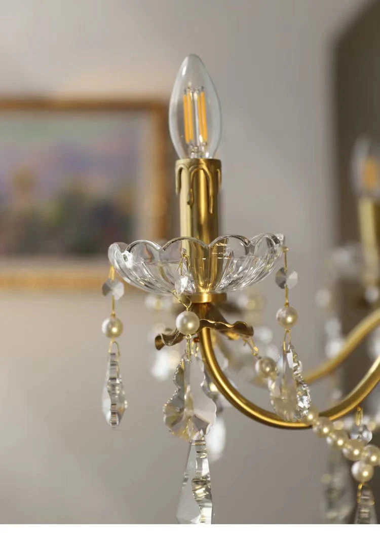 Traditional French Modern Candle Chandelier For Living Room Bedroom - Image 6