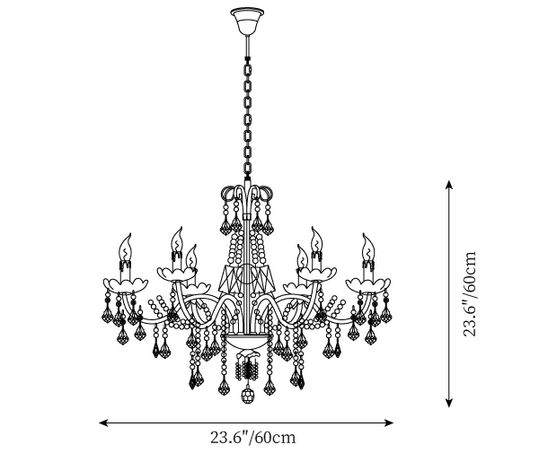 Traditional French Modern Candle Chandelier For Living Room Bedroom - Image 8