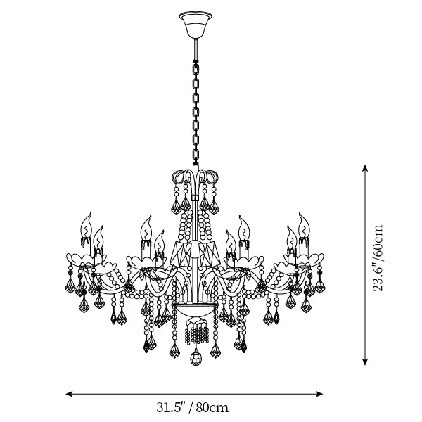 Traditional French Modern Candle Chandelier For Living Room Bedroom - Image 9