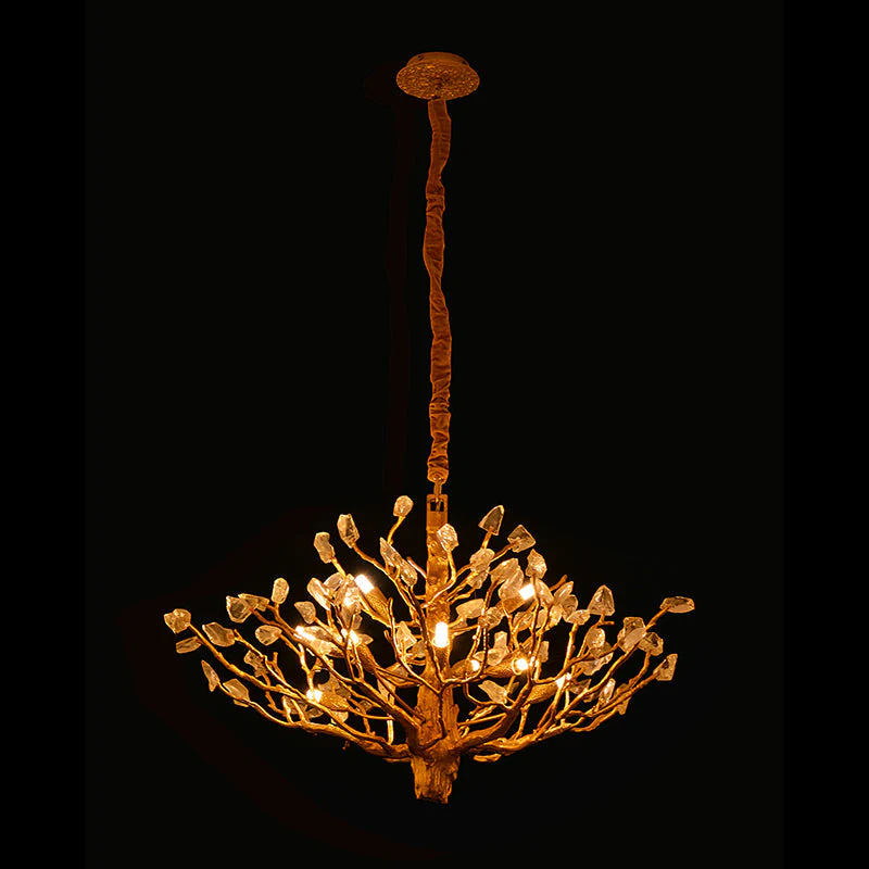 Tree-Shaped Chandelier with Rock Crystal Decorated - Image 2