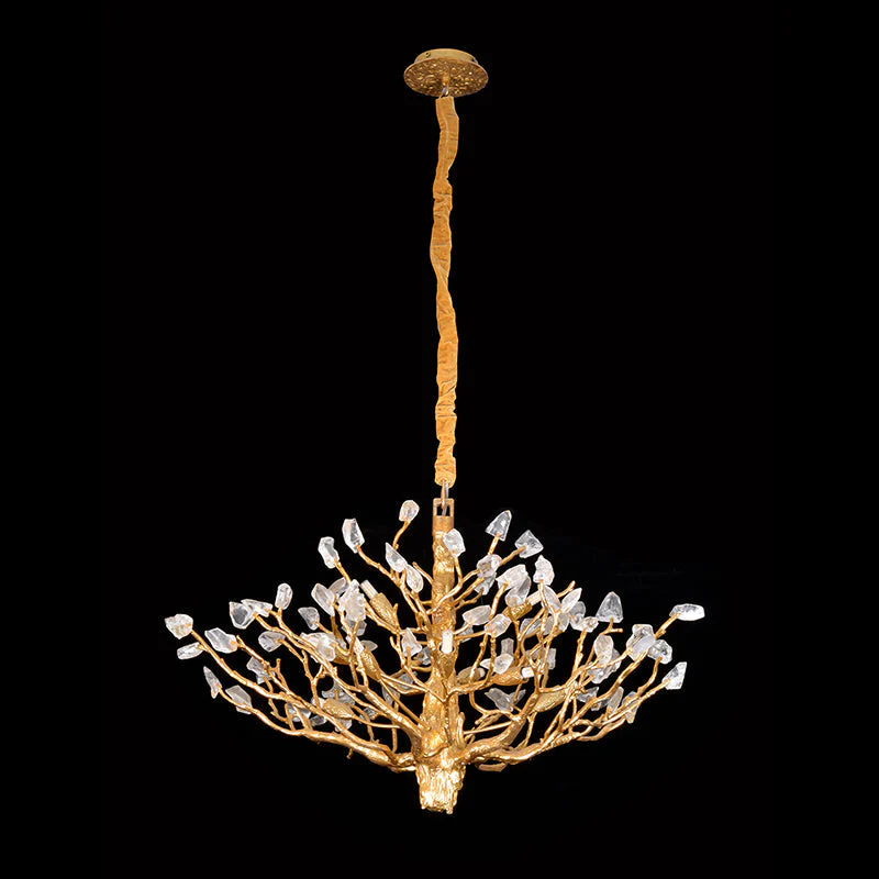 Tree-Shaped Chandelier with Rock Crystal Decorated - Image 3