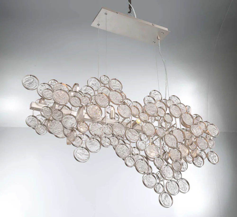 Trento Clustered Glass Linear Chandelier - Image 10