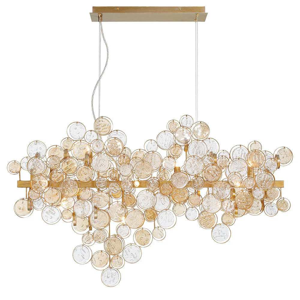 Trento Clustered Glass Linear Chandelier - Image 3