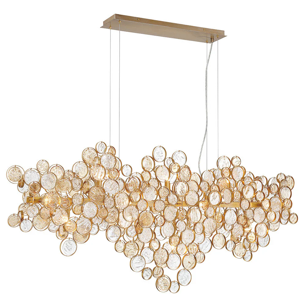 Trento Clustered Glass Linear Chandelier - Image 4