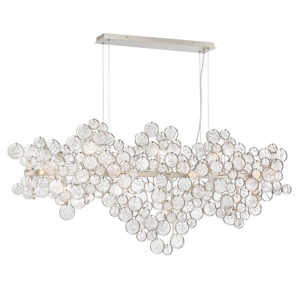 Trento Clustered Glass Linear Chandelier - Image 5