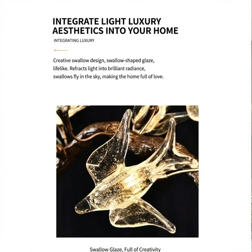 Crissy Branch Brass Bird Branch Staircase Chandelier - Image 7