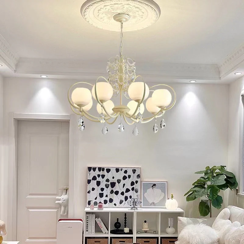 French Modern Minimalist Cream Style Dome Chandelier for Living Room/Bedroom - Image 10
