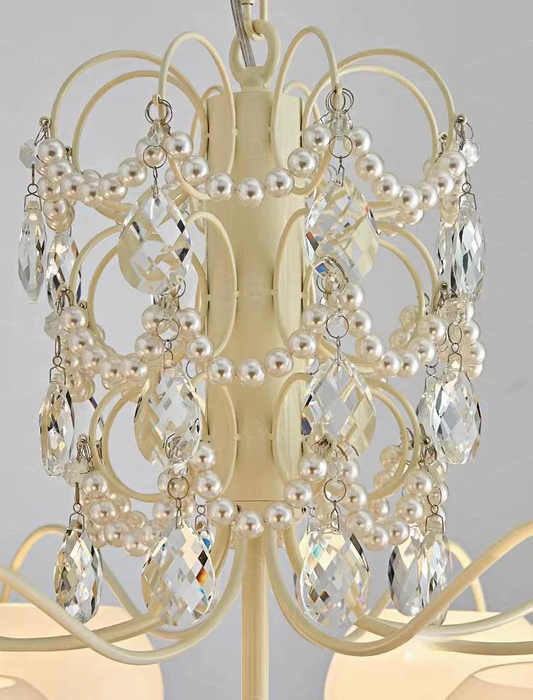 French Modern Minimalist Cream Style Dome Chandelier for Living Room/Bedroom - Image 11