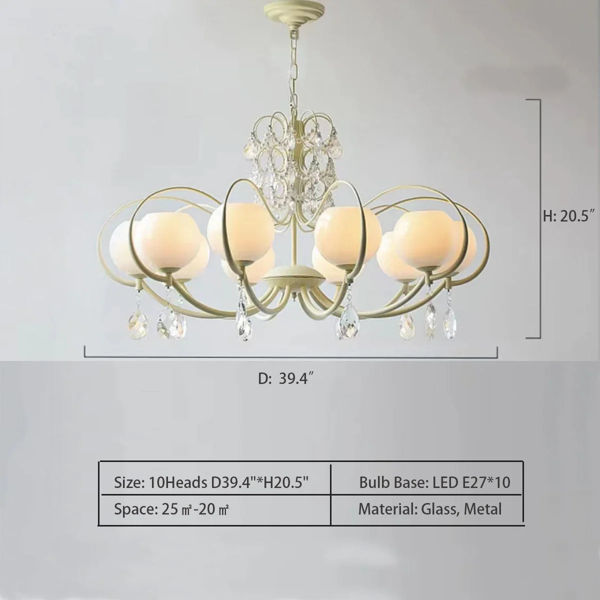 French Modern Minimalist Cream Style Dome Chandelier for Living Room/Bedroom - Image 14